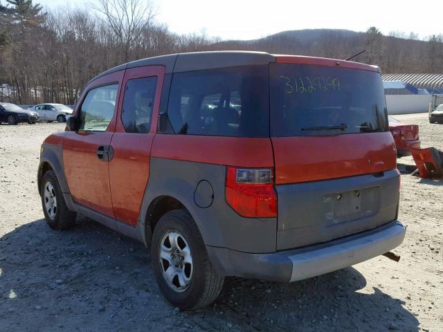 5J6YH28543L001172 - 2003 HONDA ELEMENT EX ORANGE photo 3