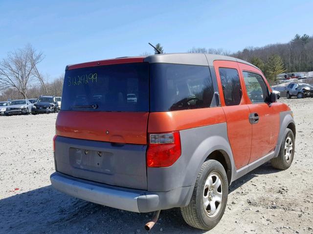 5J6YH28543L001172 - 2003 HONDA ELEMENT EX ORANGE photo 4