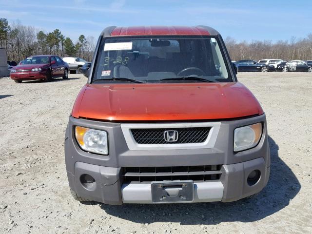 5J6YH28543L001172 - 2003 HONDA ELEMENT EX ORANGE photo 9