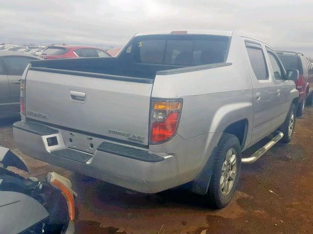 2HJYK16417H511845 - 2007 HONDA RIDGELINE SILVER photo 4