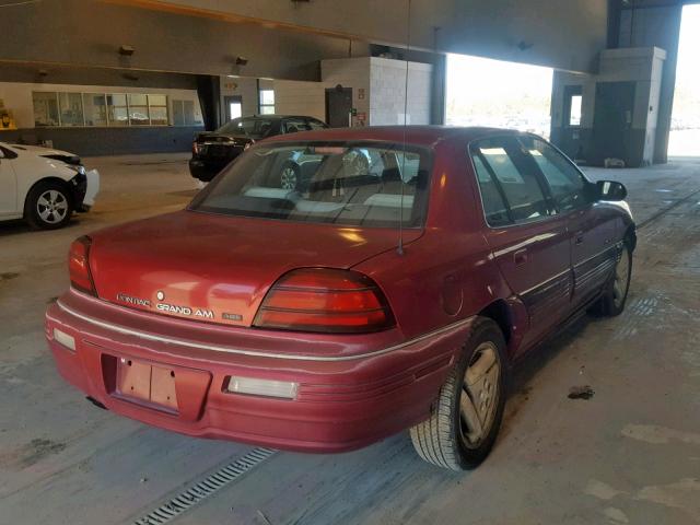 1G2NE55M6SM507419 - 1995 PONTIAC GRAND AM S MAROON photo 4