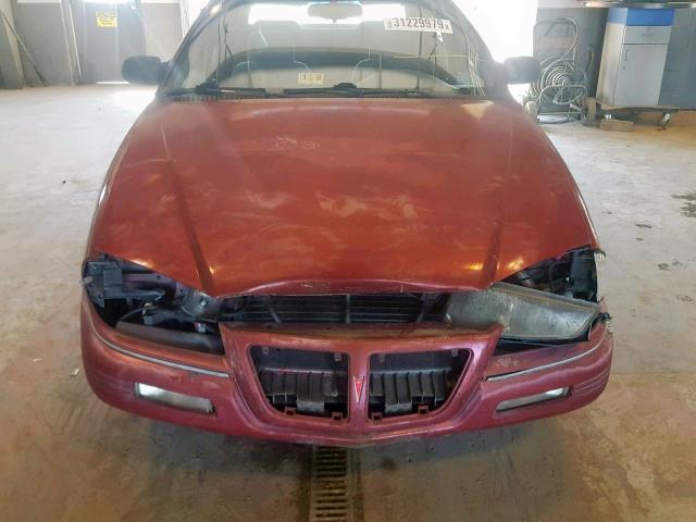 1G2NE55M6SM507419 - 1995 PONTIAC GRAND AM S MAROON photo 9