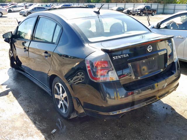 3N1AB6AP0CL639583 - 2012 NISSAN SENTRA 2.0 BLACK photo 3