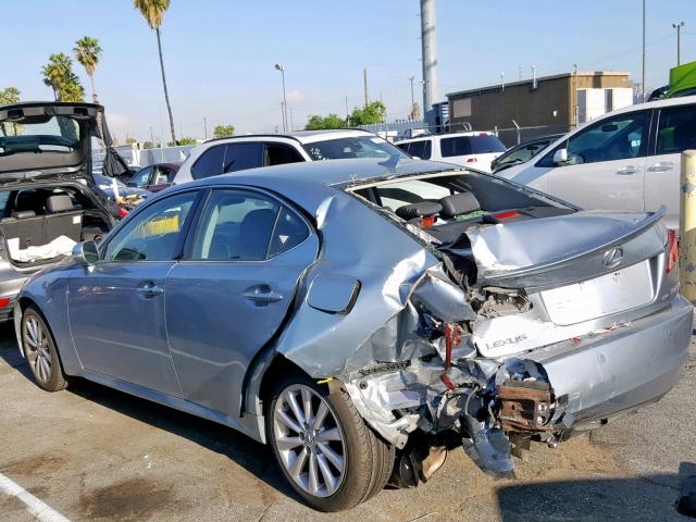 JTHCK262095029928 - 2009 LEXUS IS 250 BLUE photo 3