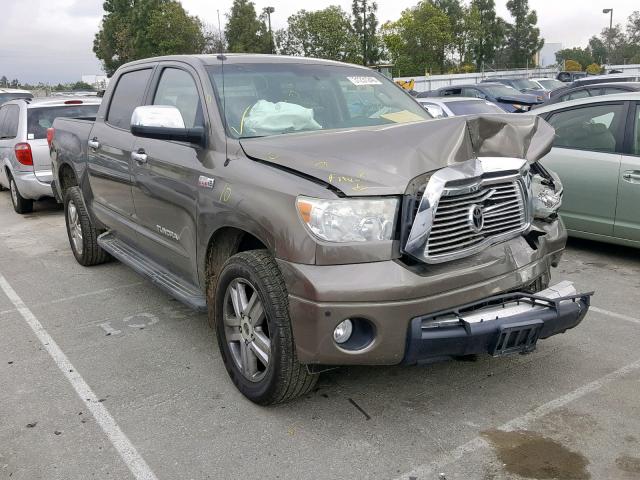 5TFHY5F12AX121646 - 2010 TOYOTA TUNDRA CRE BROWN photo 1