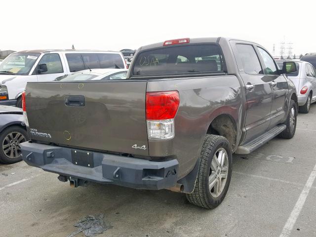 5TFHY5F12AX121646 - 2010 TOYOTA TUNDRA CRE BROWN photo 4