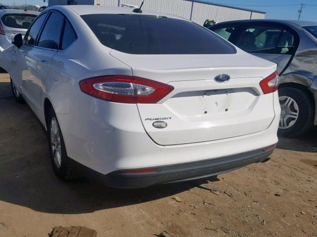 3FA6P0G78GR231723 - 2016 FORD FUSION S WHITE photo 3