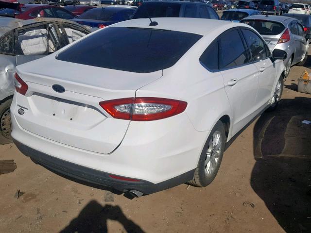 3FA6P0G78GR231723 - 2016 FORD FUSION S WHITE photo 4