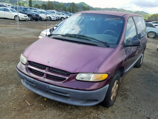 2B4GP25RXYR511663 - 2000 DODGE CARAVAN BURGUNDY photo 2