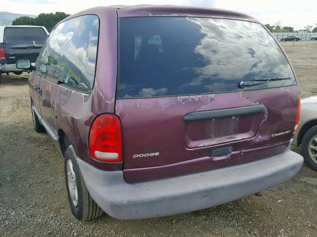 2B4GP25RXYR511663 - 2000 DODGE CARAVAN BURGUNDY photo 3