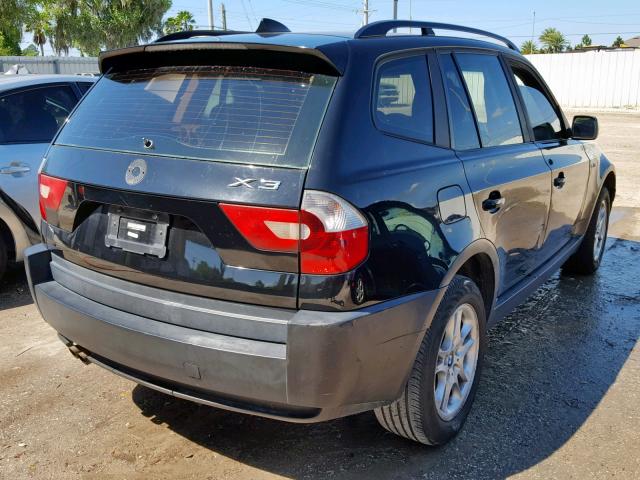 WBXPA73435WC52158 - 2005 BMW X3 2.5I BLACK photo 4