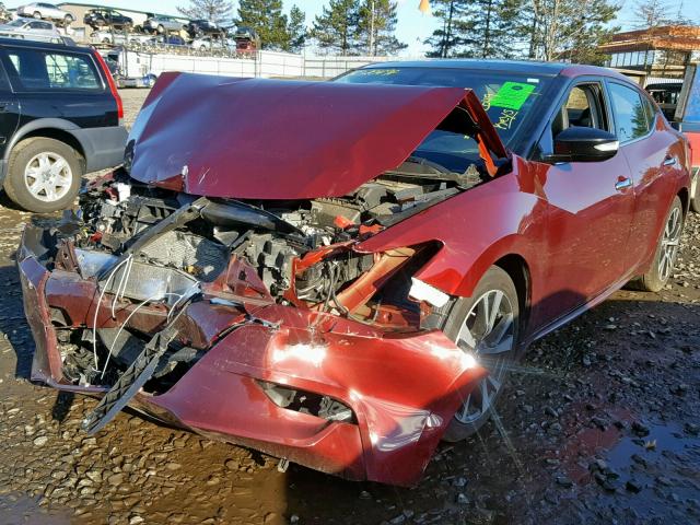 1N4AA6AP7HC448767 - 2017 NISSAN MAXIMA 3.5 RED photo 2