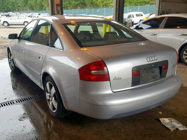 WAUED64B61N141682 - 2001 AUDI A6 2.7T QU SILVER photo 3