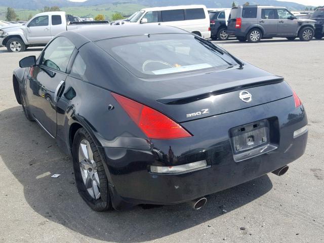 JN1AZ34D83T108624 - 2003 NISSAN 350Z COUPE BLACK photo 3