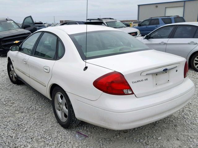 1FAFP5524YA231878 - 2000 FORD TAURUS SES WHITE photo 3