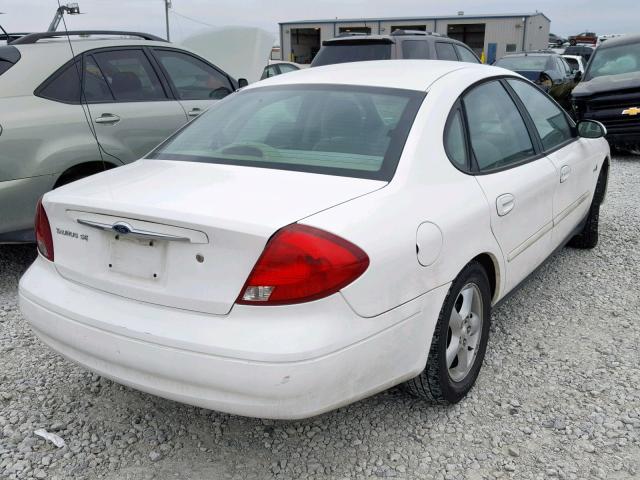 1FAFP5524YA231878 - 2000 FORD TAURUS SES WHITE photo 4