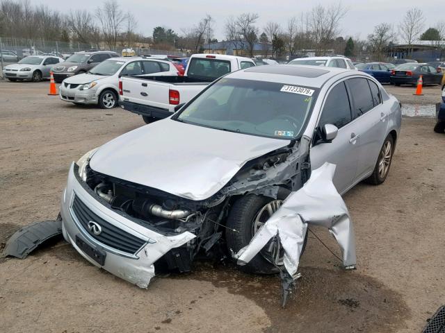 JN1CV6AR1AM453667 - 2010 INFINITI G37 SILVER photo 2