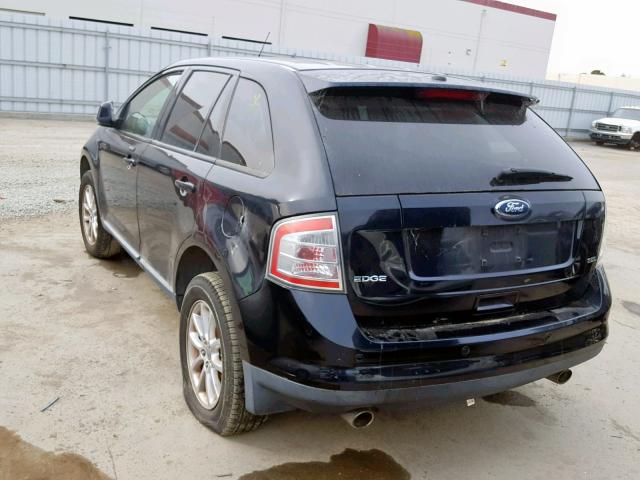 2FMDK38C29BA71414 - 2009 FORD EDGE SEL BLACK photo 3