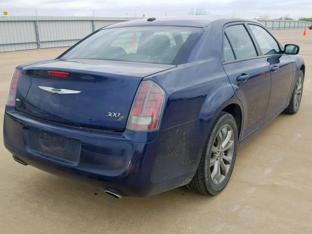 2C3CCAGG7EH356224 - 2014 CHRYSLER 300 S BLUE photo 4