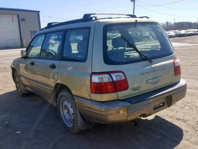 JF1SF655X2H751972 - 2002 SUBARU FORESTER S GREEN photo 3