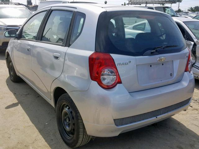 KL1TD6DE4BB149195 - 2011 CHEVROLET AVEO LS SILVER photo 3