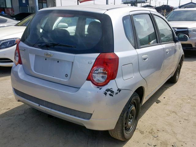 KL1TD6DE4BB149195 - 2011 CHEVROLET AVEO LS SILVER photo 4