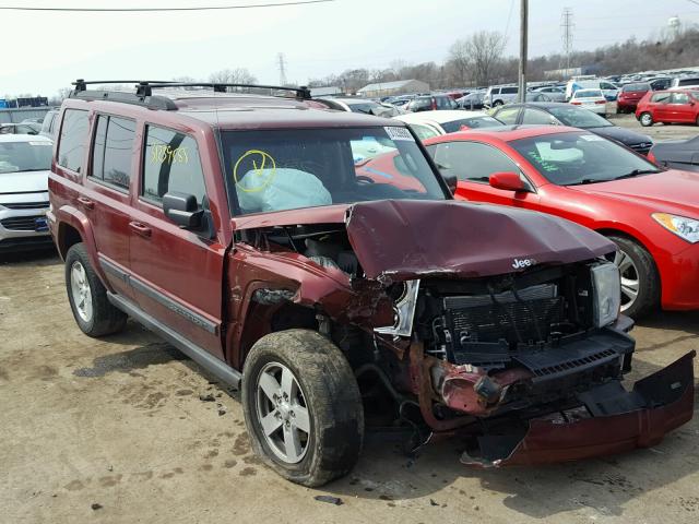 1J8HG48KX7C562131 - 2007 JEEP COMMANDER BURGUNDY photo 1