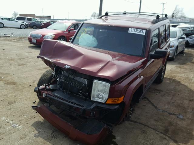 1J8HG48KX7C562131 - 2007 JEEP COMMANDER BURGUNDY photo 2
