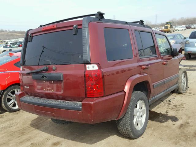 1J8HG48KX7C562131 - 2007 JEEP COMMANDER BURGUNDY photo 4