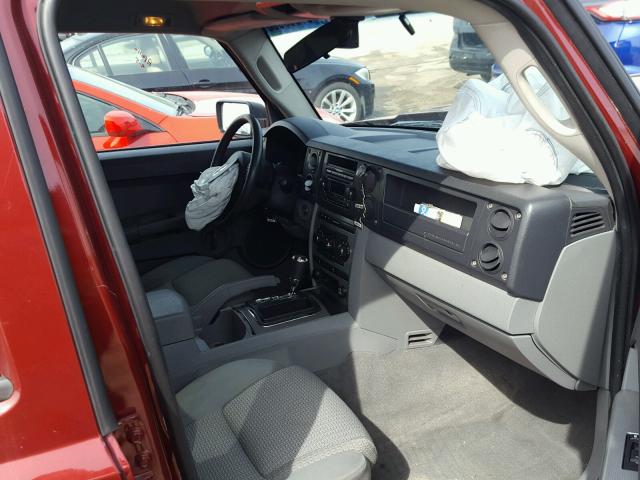 1J8HG48KX7C562131 - 2007 JEEP COMMANDER BURGUNDY photo 5