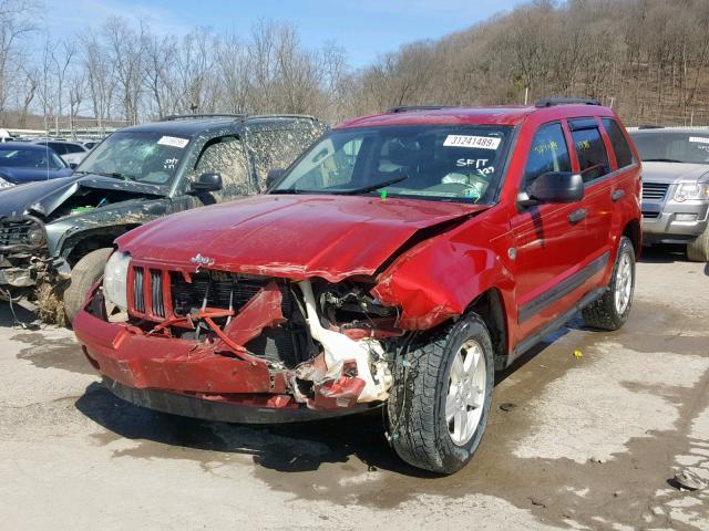 1J4HR48N25C508826 - 2005 JEEP GRAND CHER RED photo 2