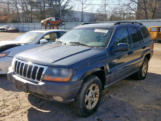 1J4GW38S12C153633 - 2002 JEEP GRAND CHER BLUE photo 2