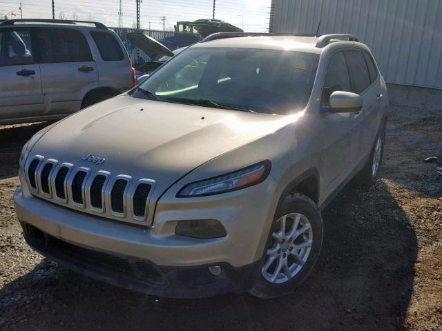 1C4PJMCS9EW208138 - 2014 JEEP CHEROKEE L GOLD photo 2