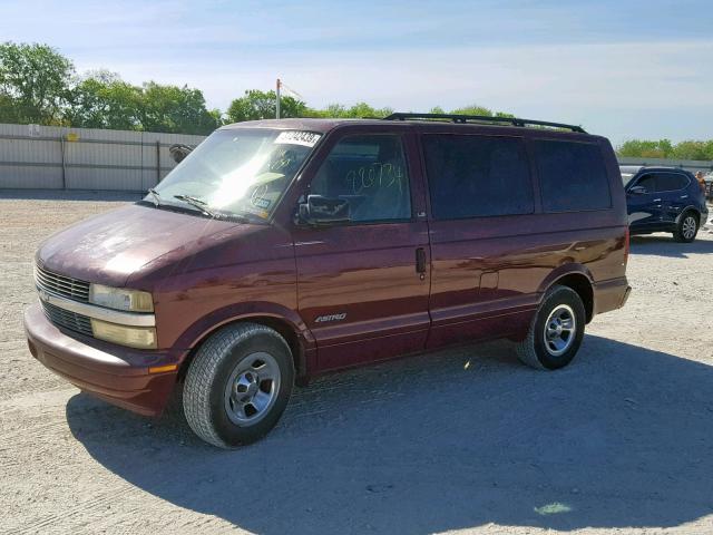 1GNDM19X12B110730 - 2002 CHEVROLET ASTRO RED photo 2