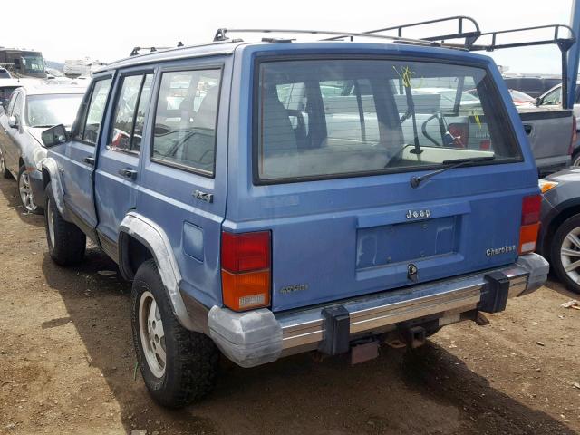 1J4FJ58L5LL140187 - 1990 JEEP CHEROKEE L BLUE photo 3