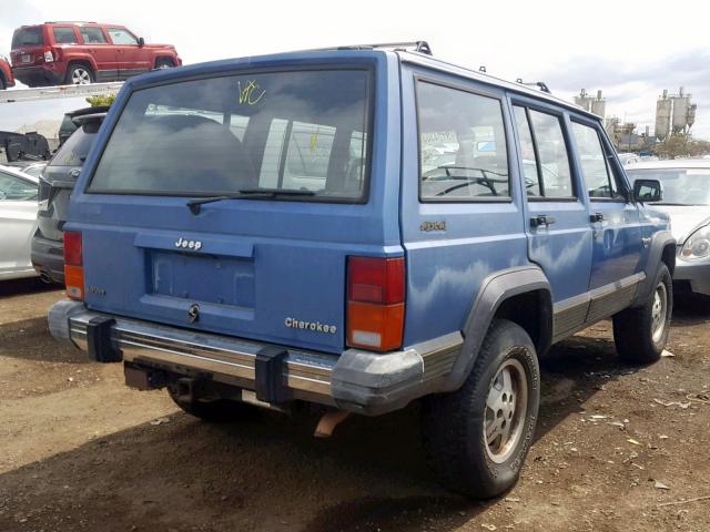 1J4FJ58L5LL140187 - 1990 JEEP CHEROKEE L BLUE photo 4