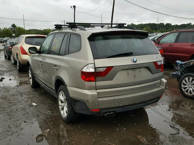 WBXPC9C40AWJ36753 - 2010 BMW X3 XDRIVE3 TAN photo 3