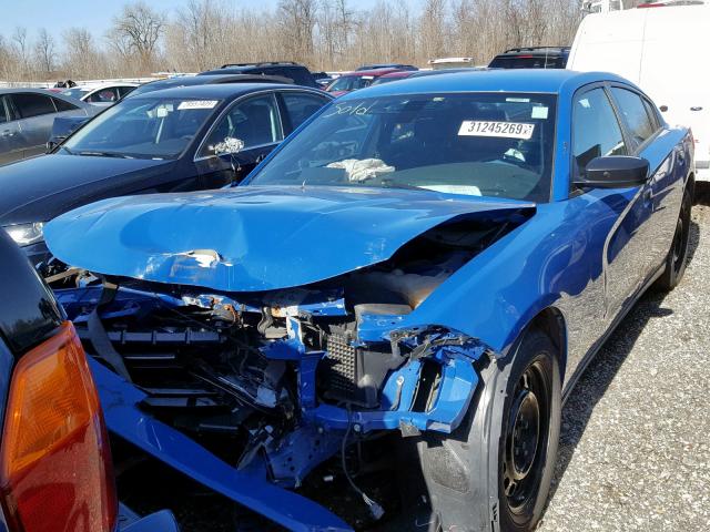 2C3CDXKTXHH579527 - 2017 DODGE CHARGER PO BLUE photo 2