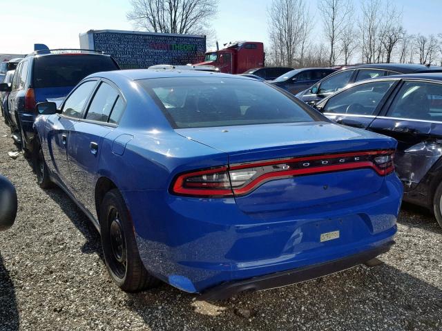 2C3CDXKTXHH579527 - 2017 DODGE CHARGER PO BLUE photo 3