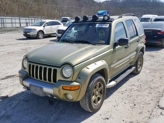 1J4GL38K32W333199 - 2002 JEEP LIBERTY RE GREEN photo 2