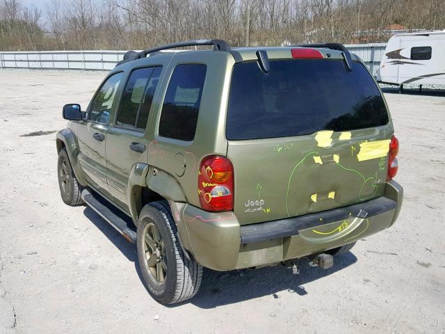 1J4GL38K32W333199 - 2002 JEEP LIBERTY RE GREEN photo 3