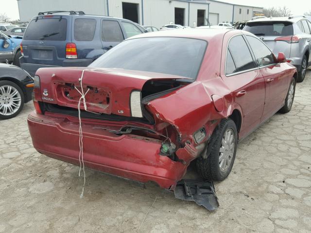 1LNHM86S14Y624763 - 2004 LINCOLN LS 红色 照片 4
