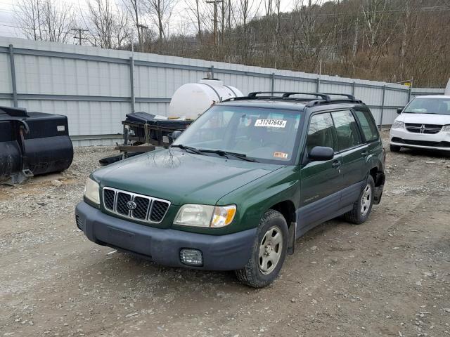 JF1SF63532G711080 - 2002 SUBARU FORESTER L GREEN photo 2