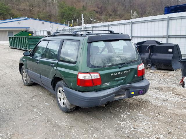 JF1SF63532G711080 - 2002 SUBARU FORESTER L GREEN photo 3