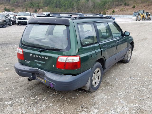 JF1SF63532G711080 - 2002 SUBARU FORESTER L GREEN photo 4