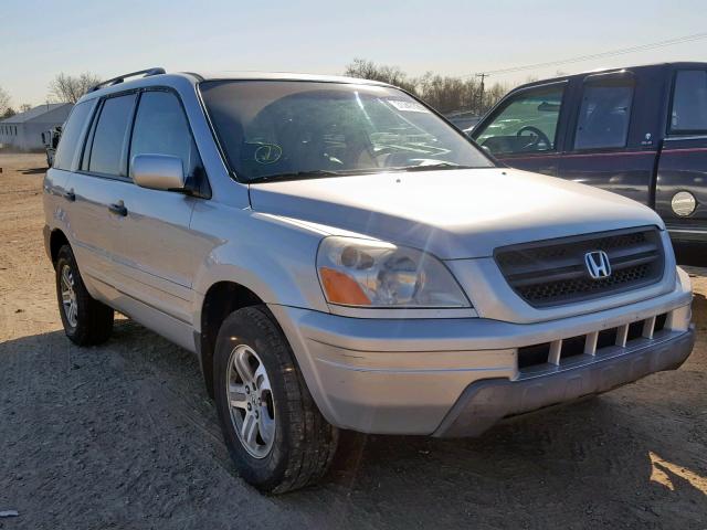 5FNYF18615B041651 - 2005 HONDA PILOT EXL SILVER photo 1