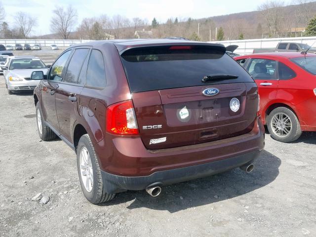 2FMDK3GC0CBA15156 - 2012 FORD EDGE SE BROWN photo 3