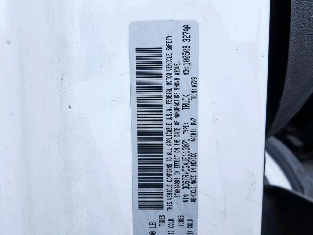 3C6TRVCG4JE113071 - 2018 RAM PROMASTER 白色 照片 10