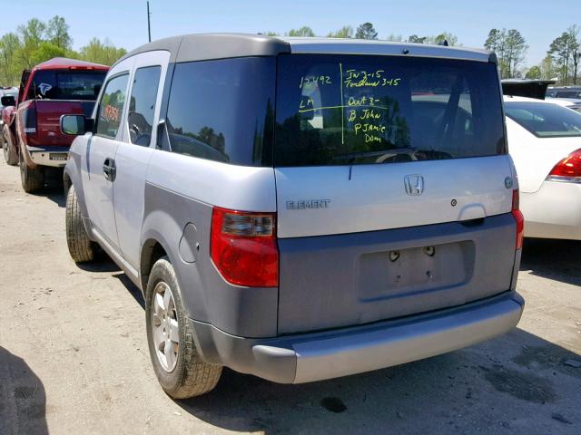 5J6YH286X3L052541 - 2003 HONDA ELEMENT EX SILVER photo 3