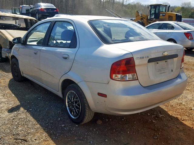 KL1TD56696B527632 - 2006 CHEVROLET AVEO BASE Күміс фото 3